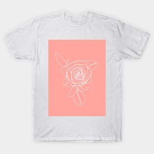 Rose With Leaves T-Shirt